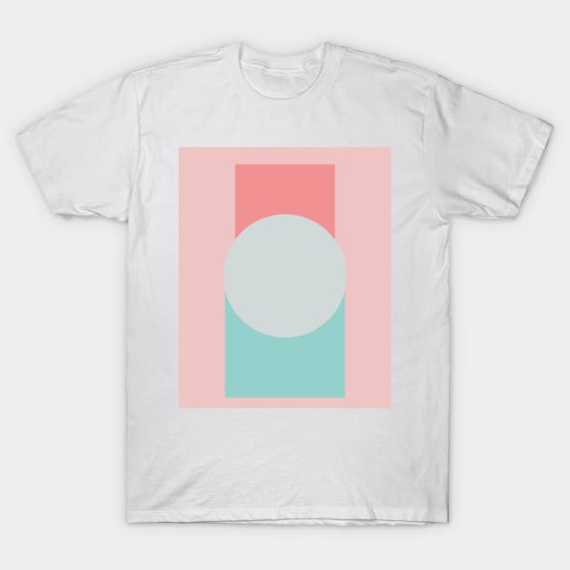 Beauty Field Shapes Abstract Art Pattern MInimalism T-Shirt by Saestu Mbathi